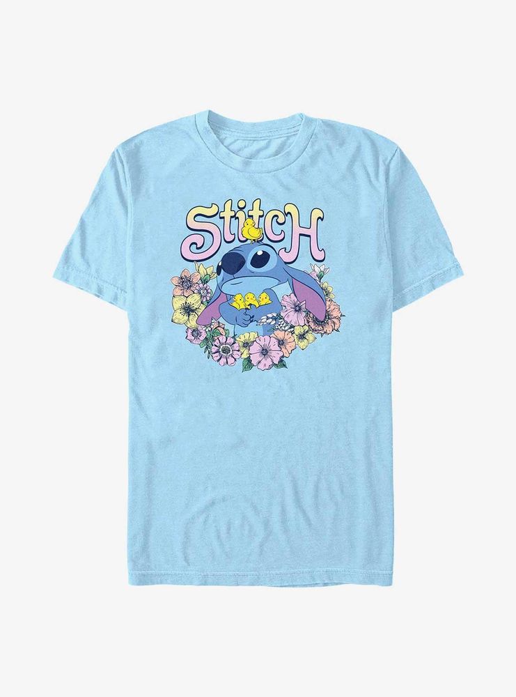 Disney Lilo And Stitch Spring Flowers T-Shirt