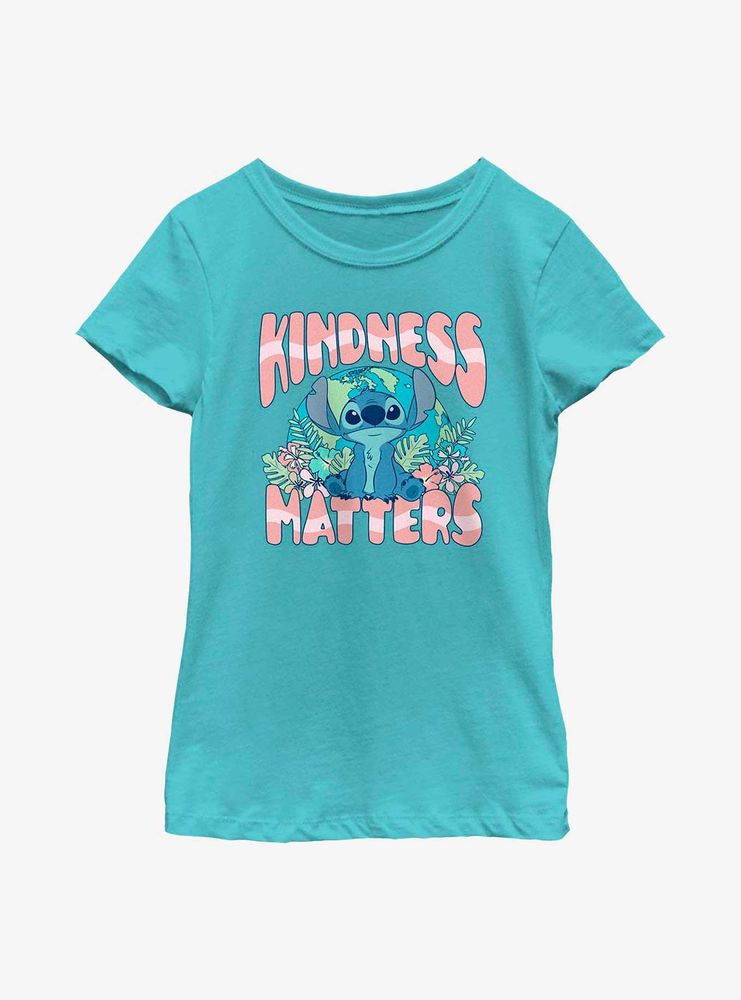 Disney Lilo And Stitch Kindness Matters Youth Girls T-Shirt