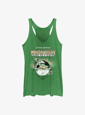 Star Wars The Mandalorian Floral Child Womens Tank Top