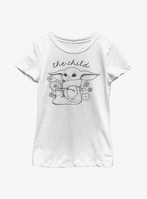 Star Wars The Mandalorian Child Spring Flowers Youth Girls T-Shirt