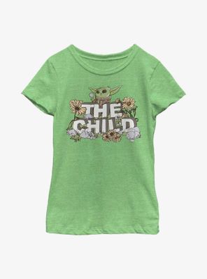 Star Wars The Mandalorian Vintage Flower Child Youth Girls T-Shirt