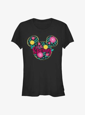 Disney Mickey Mouse Hello Spring Ears Womens T-Shirt