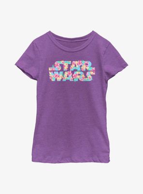 Star Wars Floral Logo Youth Girls T-Shirt