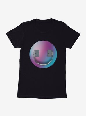 Emoji Headphone Womens T-Shirt