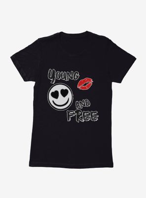 Emoji Young and Free Womens T-Shirt