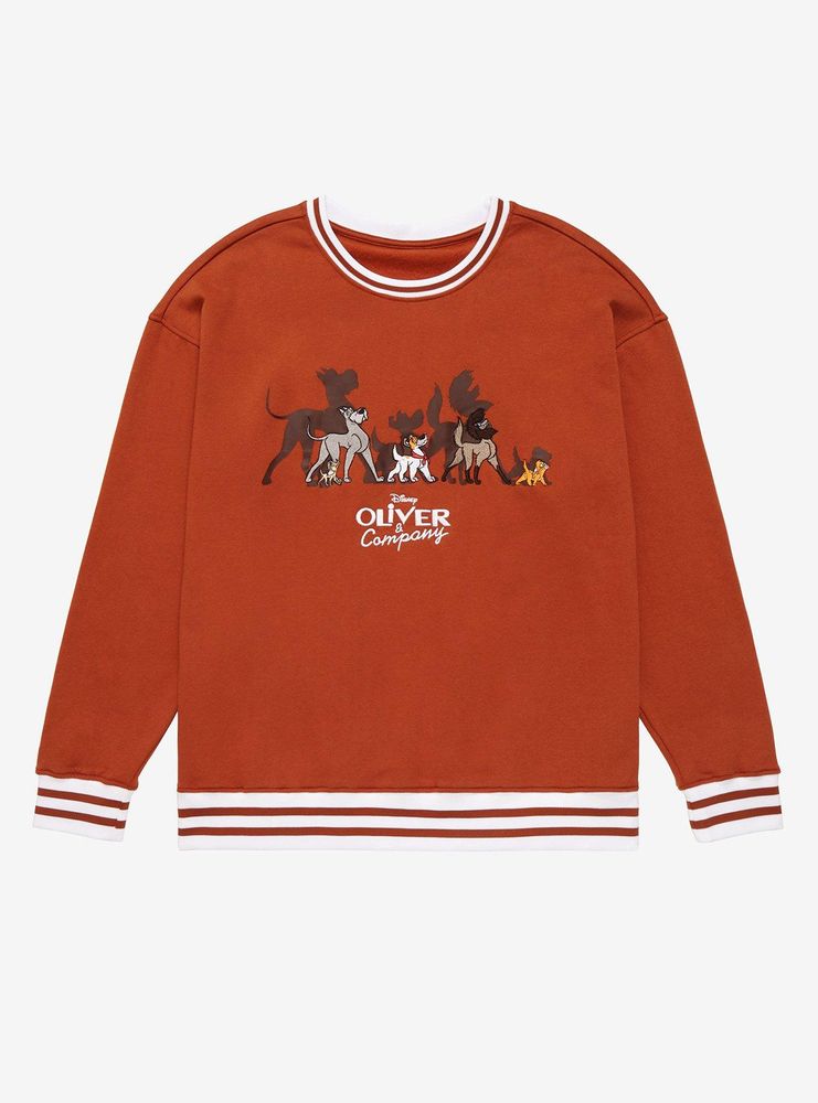 Disney Oliver & Company Group Portrait Varsity Crewneck - BoxLunch Exclusive