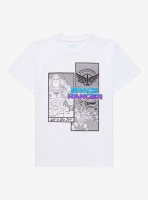 Disney Pixar Lightyear Buzz Space Ranger Comic Panels Youth T-Shirt - BoxLunch Exclusive