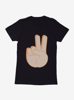 Emoji Peace Sign Womens T-Shirt