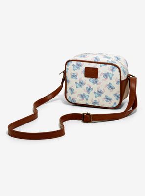 Loungefly Disney Lilo & Stitch Cream & Brown Camera Bag