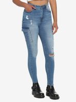 Indigo Cargo Skinny Jeans