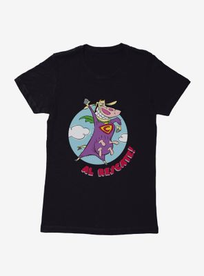 Cartoon Network Cow And Chicken Al Rescate Womens T-Shirt