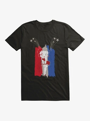 Betty Boop Red and Blue Fireworks T-Shirt