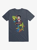 Betty Boop USA Rainbow Heart and Stars T-Shirt