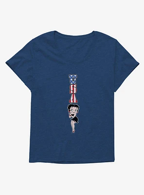 Betty Boop Americana USA Girls T-Shirt Plus