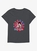 Betty Boop Red and Blue Splash Girls T-Shirt Plus