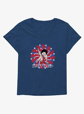 Betty Boop Red and Blue Splash Girls T-Shirt Plus