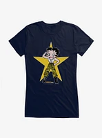 Betty Boop Army Camo and Stars Girls T-Shirt