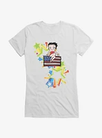 Betty Boop USA Rainbow Heart and Stars Girls T-Shirt