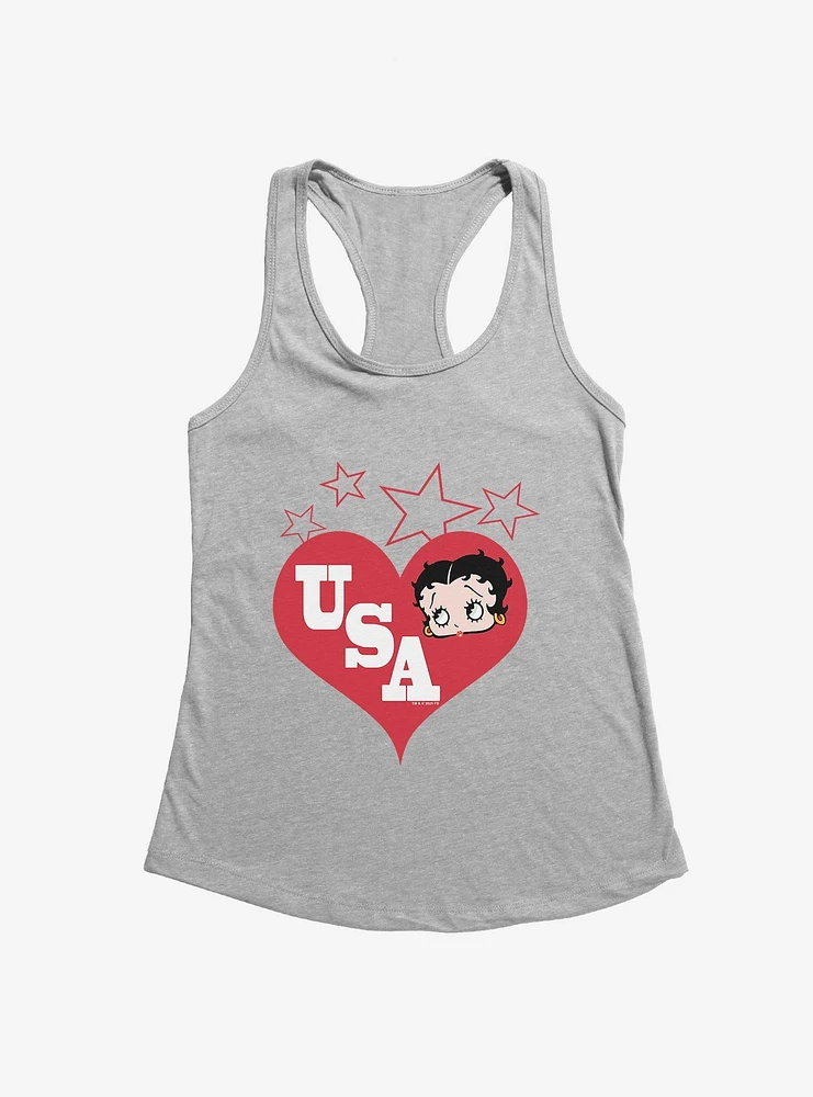 Betty Boop Hearts USA Girls Tank