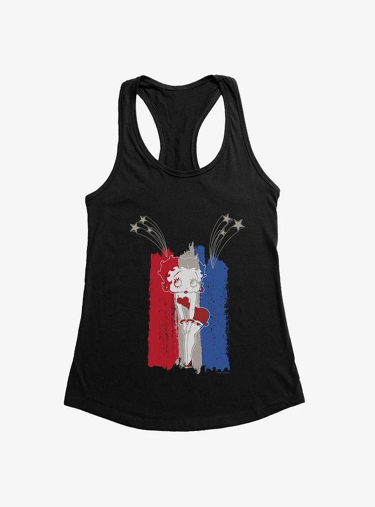 Betty Boop Red and Blue Fireworks Girls Tank