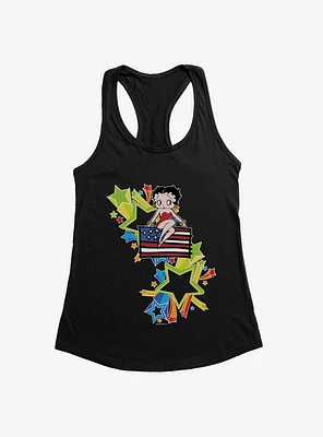 Betty Boop USA Rainbow Heart and Stars Girls Tank