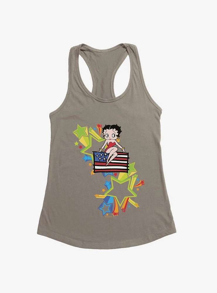 Betty Boop USA Rainbow Heart and Stars Girls Tank