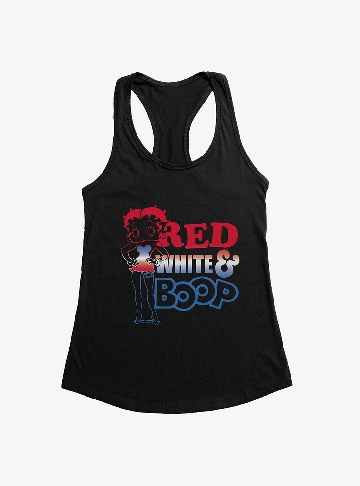 Betty Boop White and Blue Girls Tank