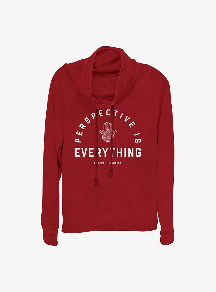 Perspective Is Everything Girls Cowl Neck Long Sleeve Top