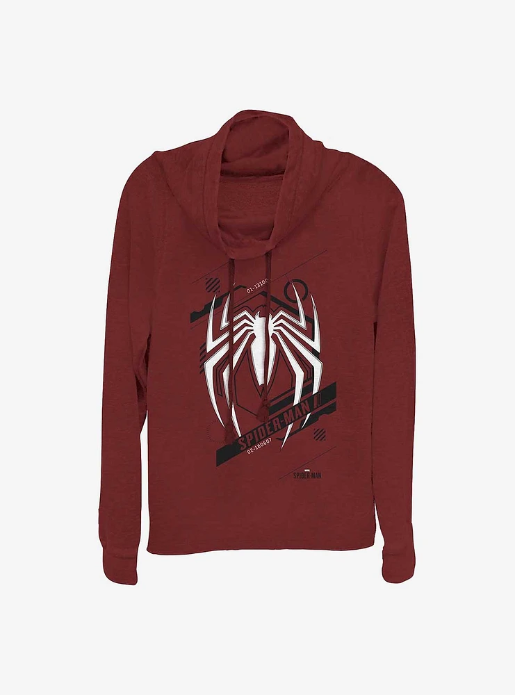 Marvel Spider-Man Spider Girls Cowl Neck Long Sleeve Top