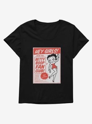 Betty Boop Hey Girls Womens T-Shirt Plus