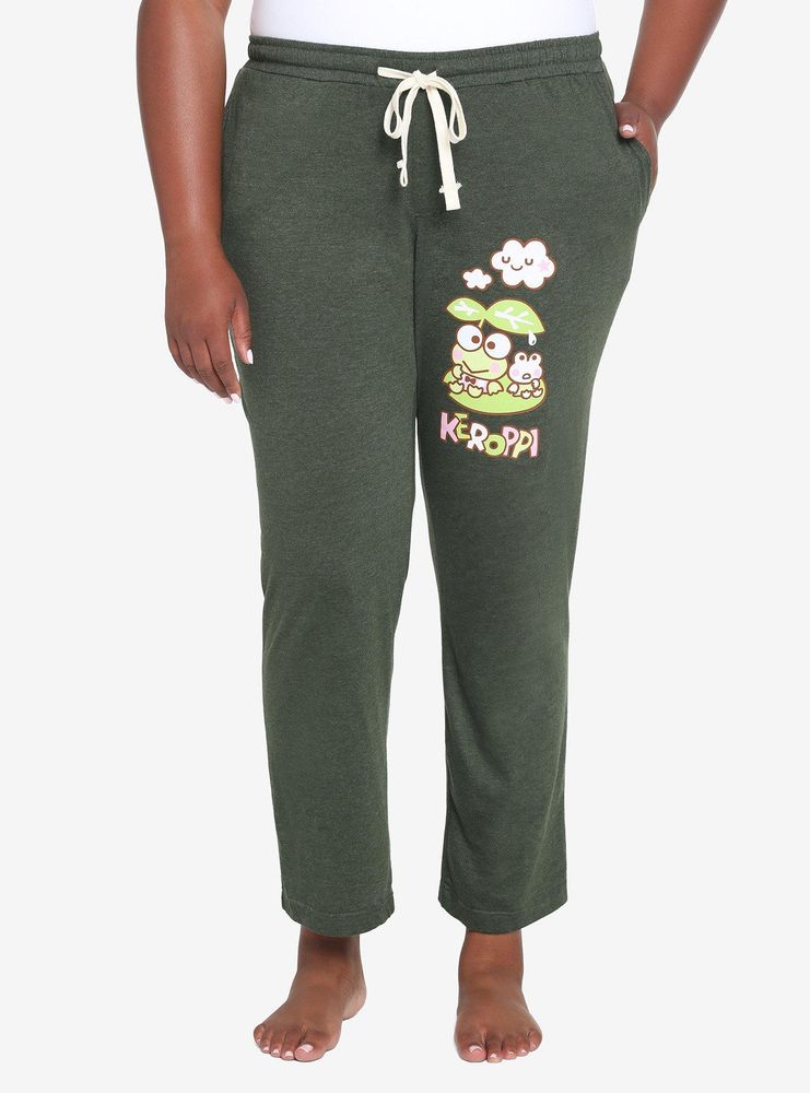 Keroppi Clouds Green Pajama Pants Plus