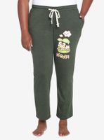 Keroppi Clouds Green Pajama Pants Plus
