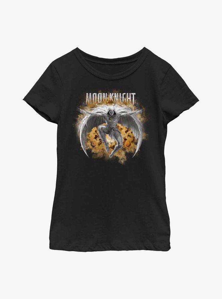 Marvel Moon Knight Leaping Youth Girls T-Shirt