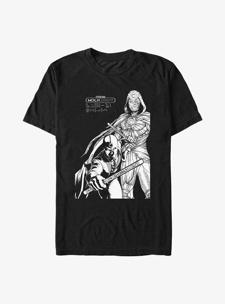 Marvel Moon Knight Line Art Duo T-Shirt