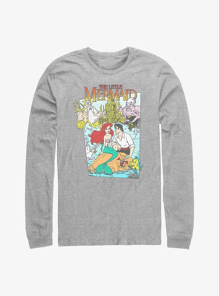 Disney The LIttle Mermaid Title Waves Long-Sleeve T-Shirt