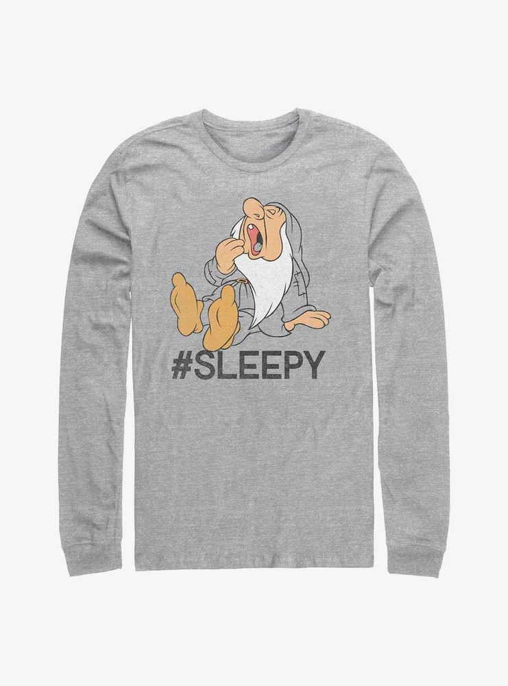 Disney Snow White And The Seven Dwarfs Hashtag Sleepy Long-Sleeve T-Shirt