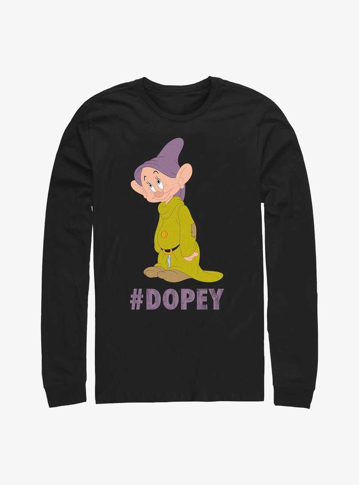 Disney Snow White And The Seven Dwarfs Hashtag Dopey Long-Sleeve T-Shirt