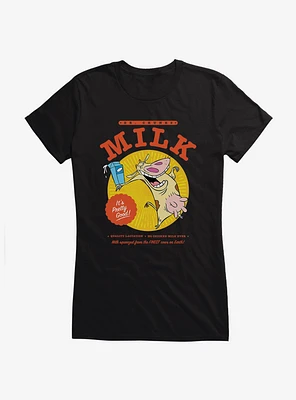 Cartoon Network Cow And Chicken Dr. Chunks Milk Girls T-Shirt