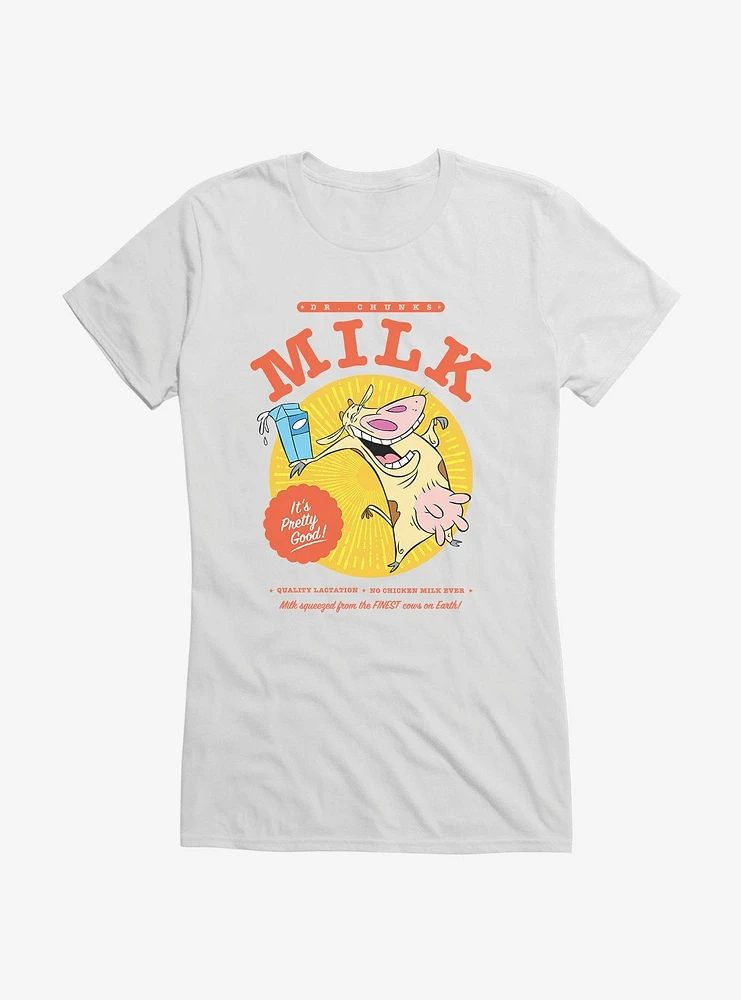 Cartoon Network Cow And Chicken Dr. Chunks Milk Girls T-Shirt