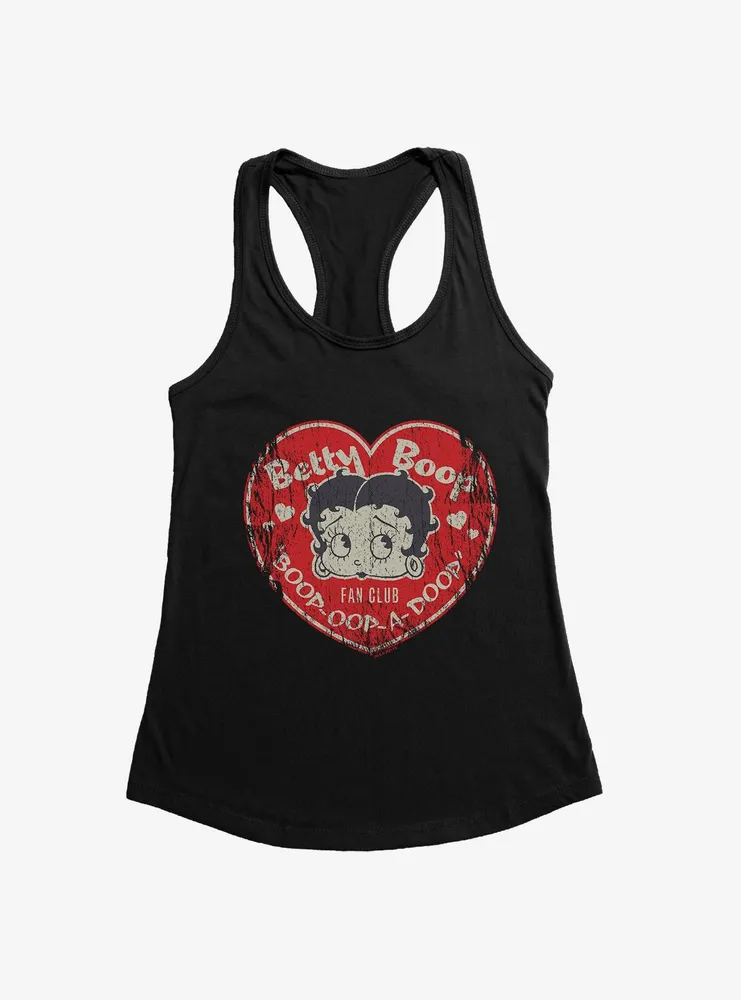 Betty Boop Fan Club Heart Womens Tank Top