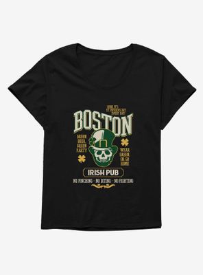 St. Patty's Boston Irish Pub Womens T-Shirt Plus