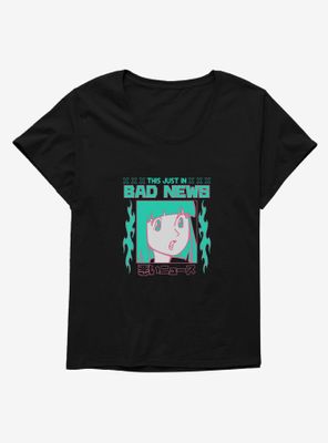 Anime Girl Bad News Womens T-Shirt Plus