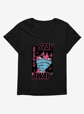 Anime Girl Stay Away Womens T-Shirt Plus