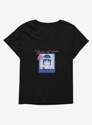 Anime Girl You're Not Alone Womens T-Shirt Plus