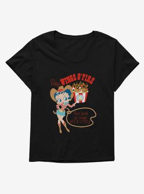 Betty Boop Hot Wings Womens T-Shirt Plus