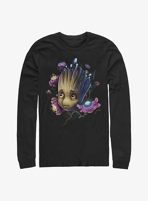 Marvel Guardians Of The Galaxy Groot Flowers Long-Sleeve T-Shirt