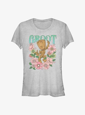 Marvel Guardians Of The Galaxy Groot Flower Dance Girls T-Shirt