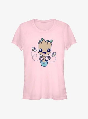 Marvel Guardians Of The Galaxy Groot Hello Spring Girls T-Shirt