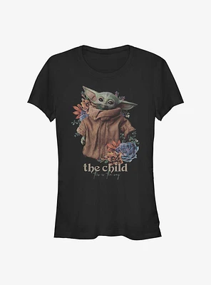 Star Wars The Mandalorian Floral Child Girls T-Shirt