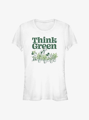 Disney Mickey Mouse Green Thinking Girls T-Shirt